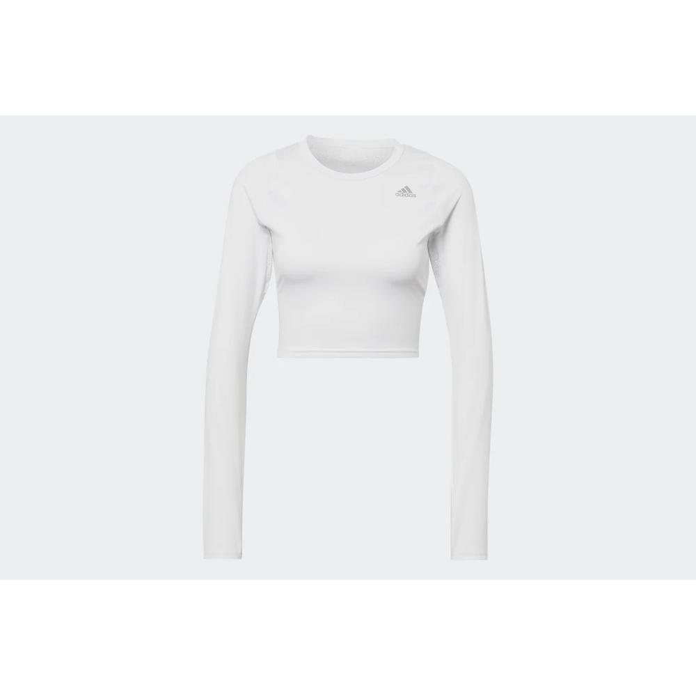 Koszulka adidas Fast Flower Crop Long Sleeve Running Tee HB9237 - biała