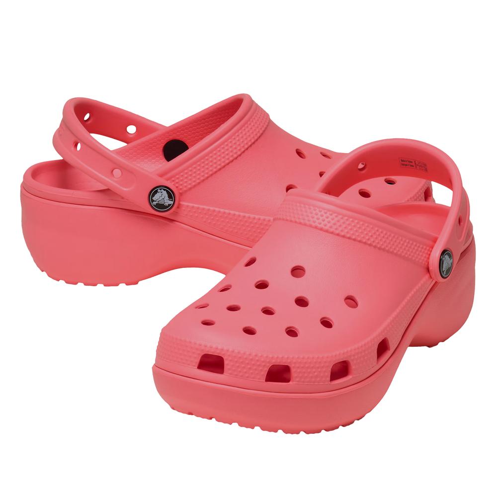 Klapki damskie Crocs Classic Platform Clog 206750-6UI - różowe