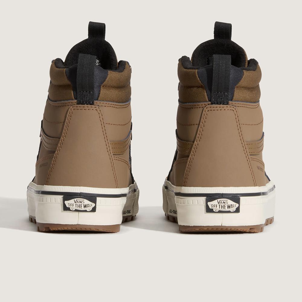 Buty męskie Vans SK8-Hi Waterproof VN000DAQ91K1 - brązowe