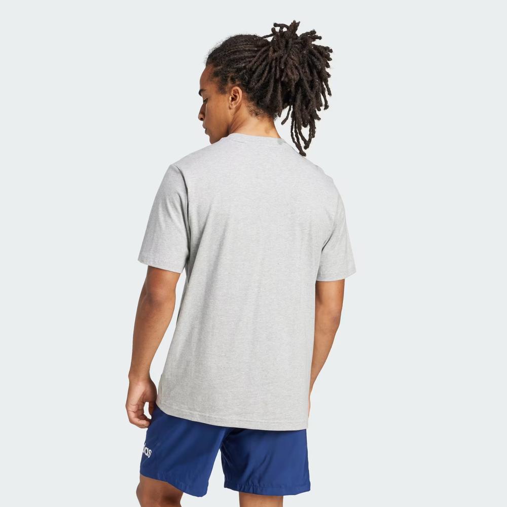 Koszulka męska adidas Sportswear Essentials Linear Single JE9002 - szara
