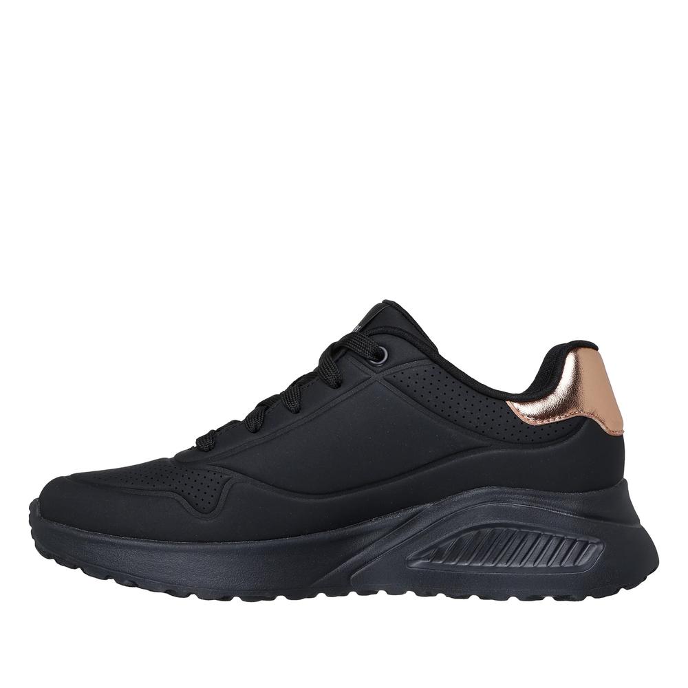 Buty damskie Skechers Uno Lite Shimmer Along 177291BBK - czarne