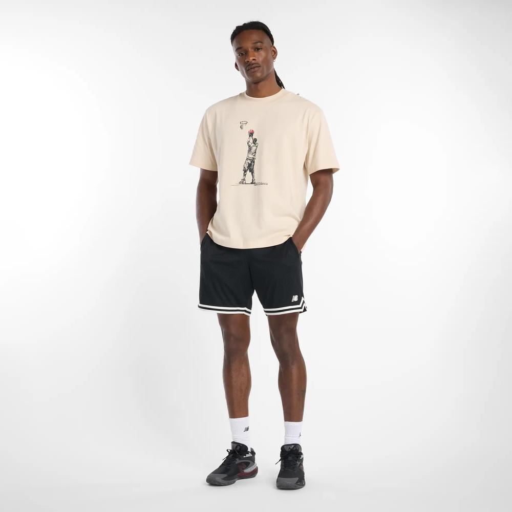 Koszulka męska New Balance MT53611BIS - beżowa