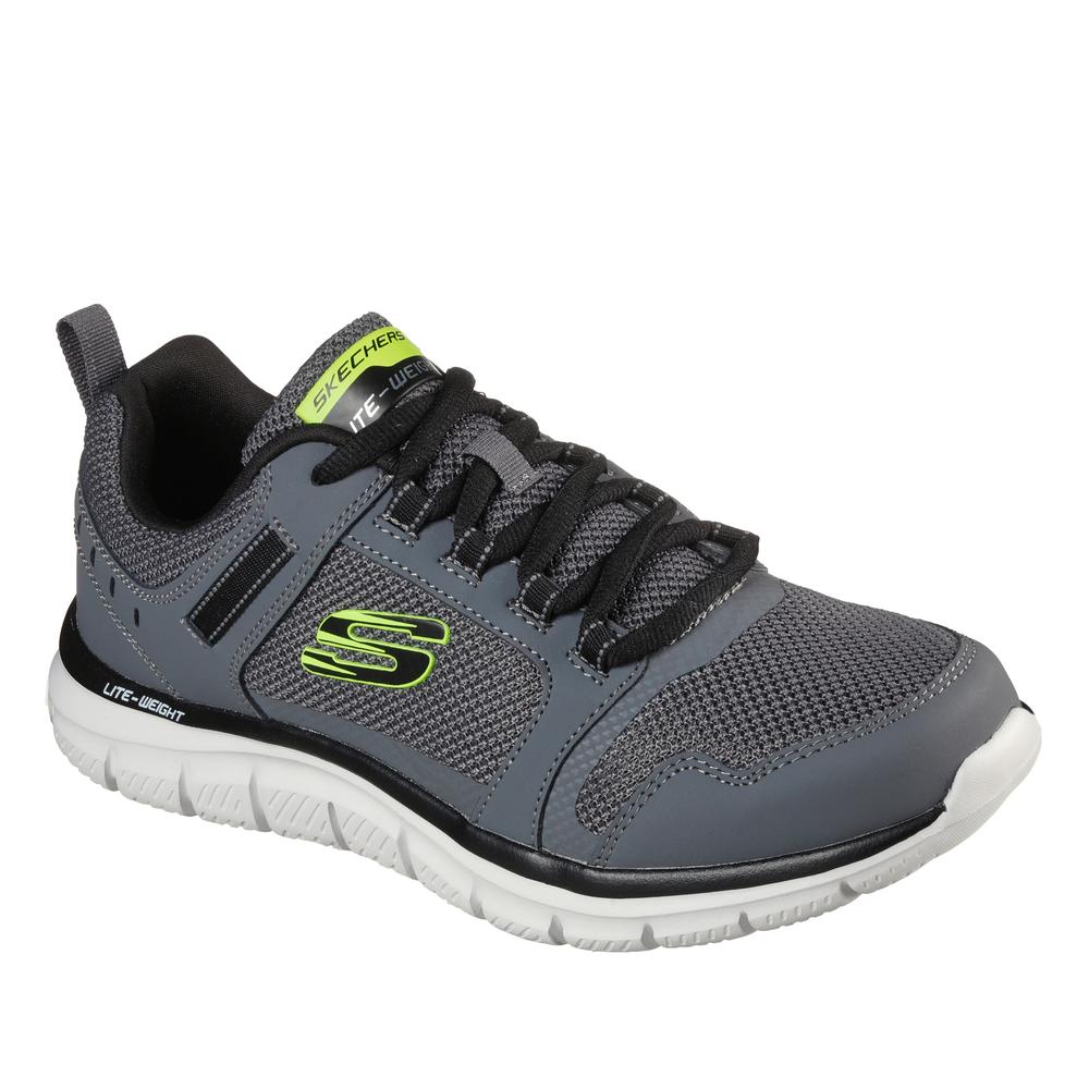 Buty męskie Skechers Track Knockhill 232001CCBK - szare