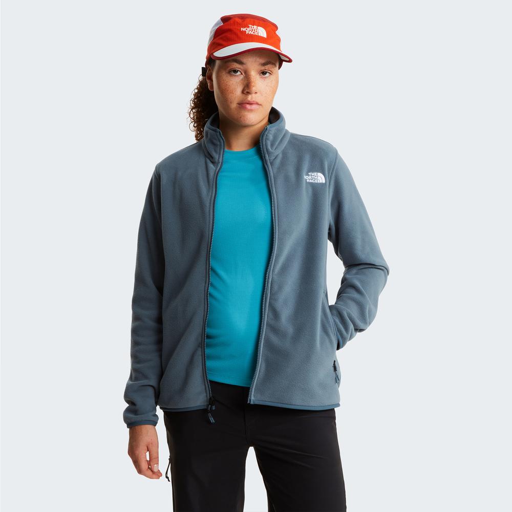 Bluza damska The North Face 100 Glacier Full-Zip Fleece 0A8D2F0U31 - niebieska