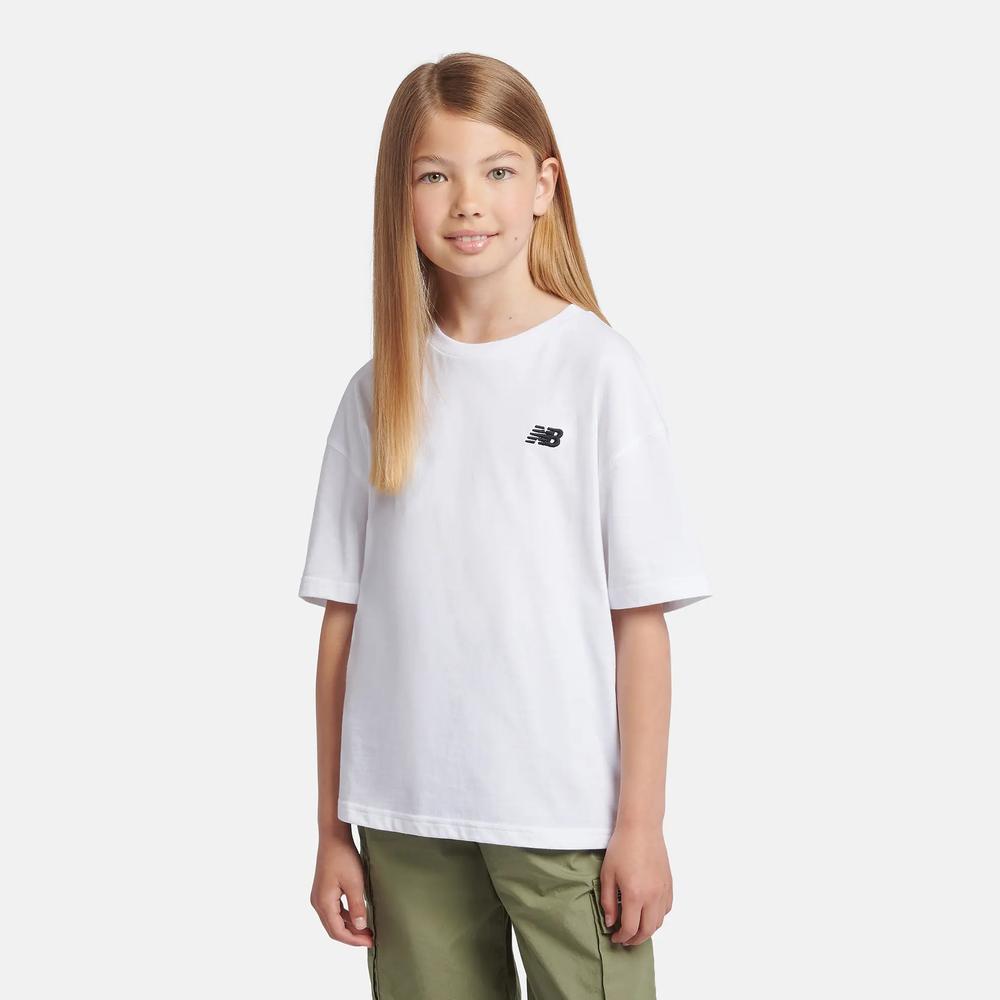 Koszulka dziecięca New Balance LAKG0001BWE - biała
