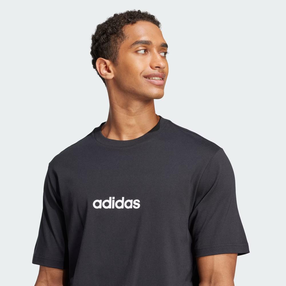 Koszulka męska adidas Sportswear Essentials Linear Single JE8993 - czarna