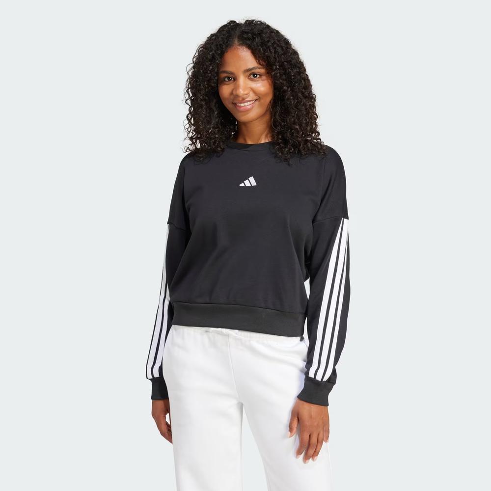 Bluza damska adidas Sportswear Essentials 3-Stripes French Terry JE0016 - czarna