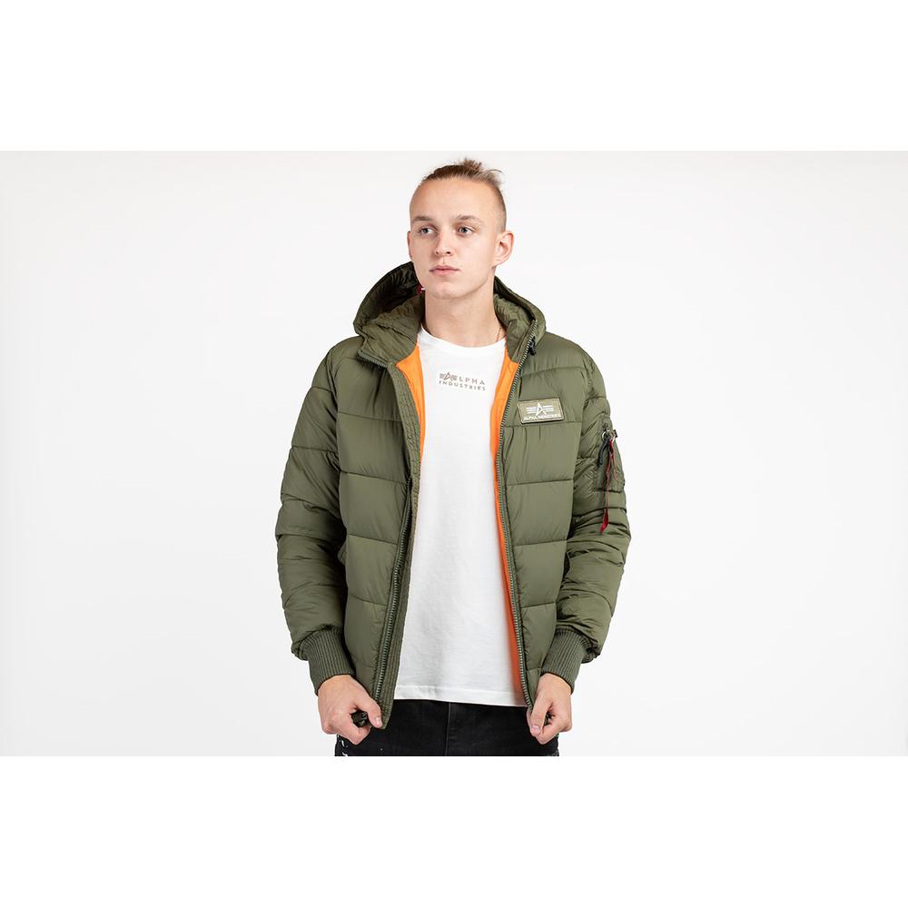 Kurtka Alpha Industries Hooded Puffer 118113257 - zielona