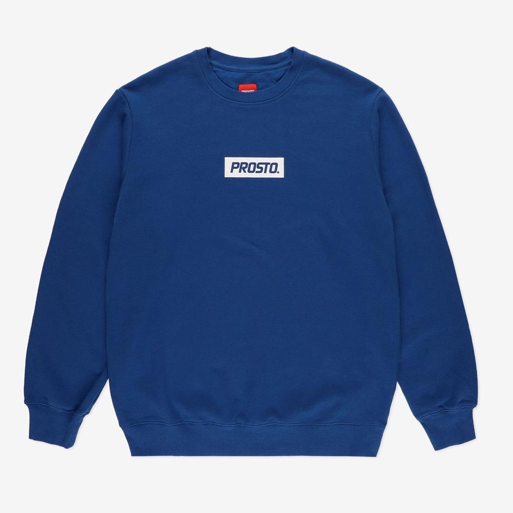 Bluza Prosto Klasyk Crewneck Bokz KL231MSWE1074 - niebieska