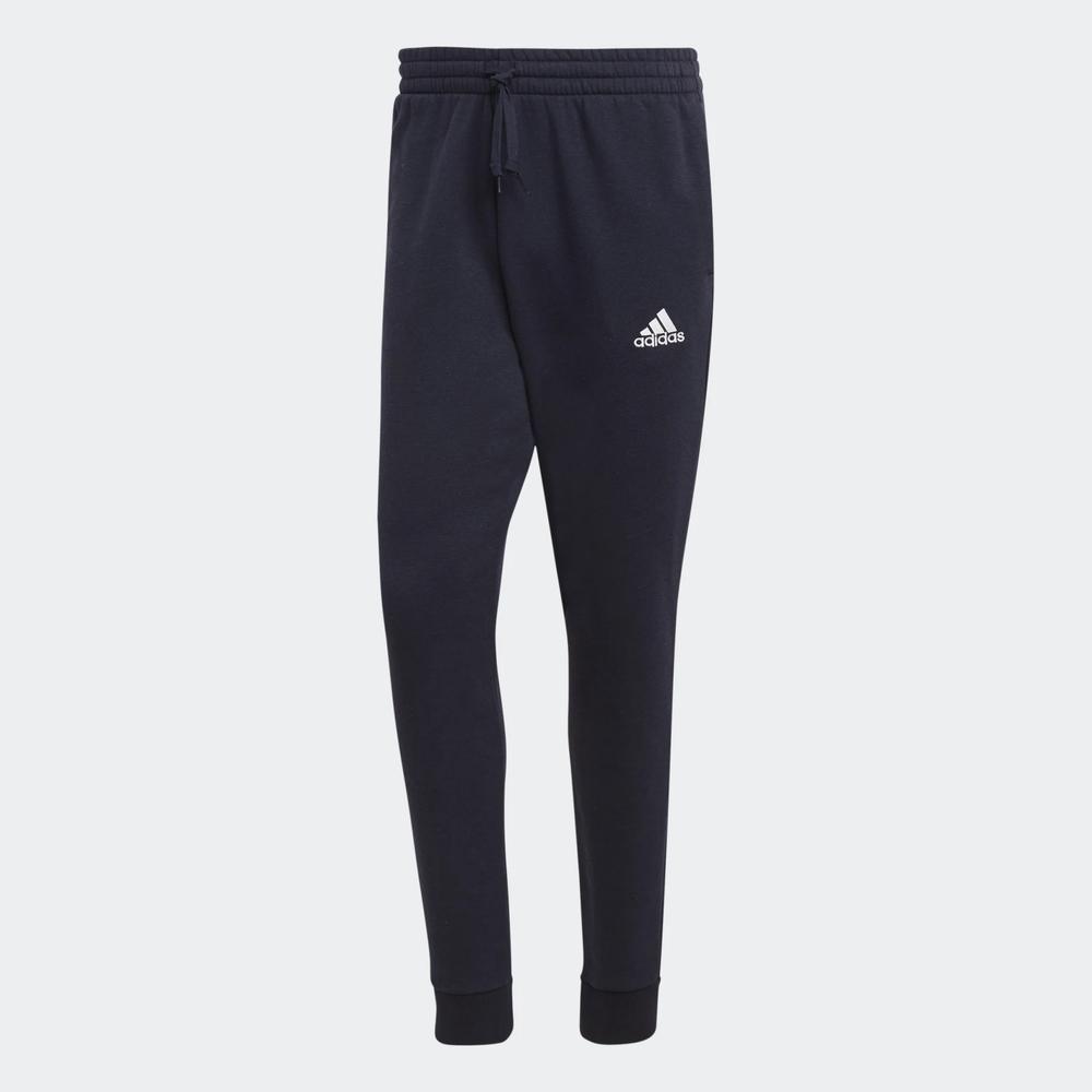 Spodnie dresowe adidas Essentials Fleece Regular Fit Tapered Cuff H33664 - granatowe