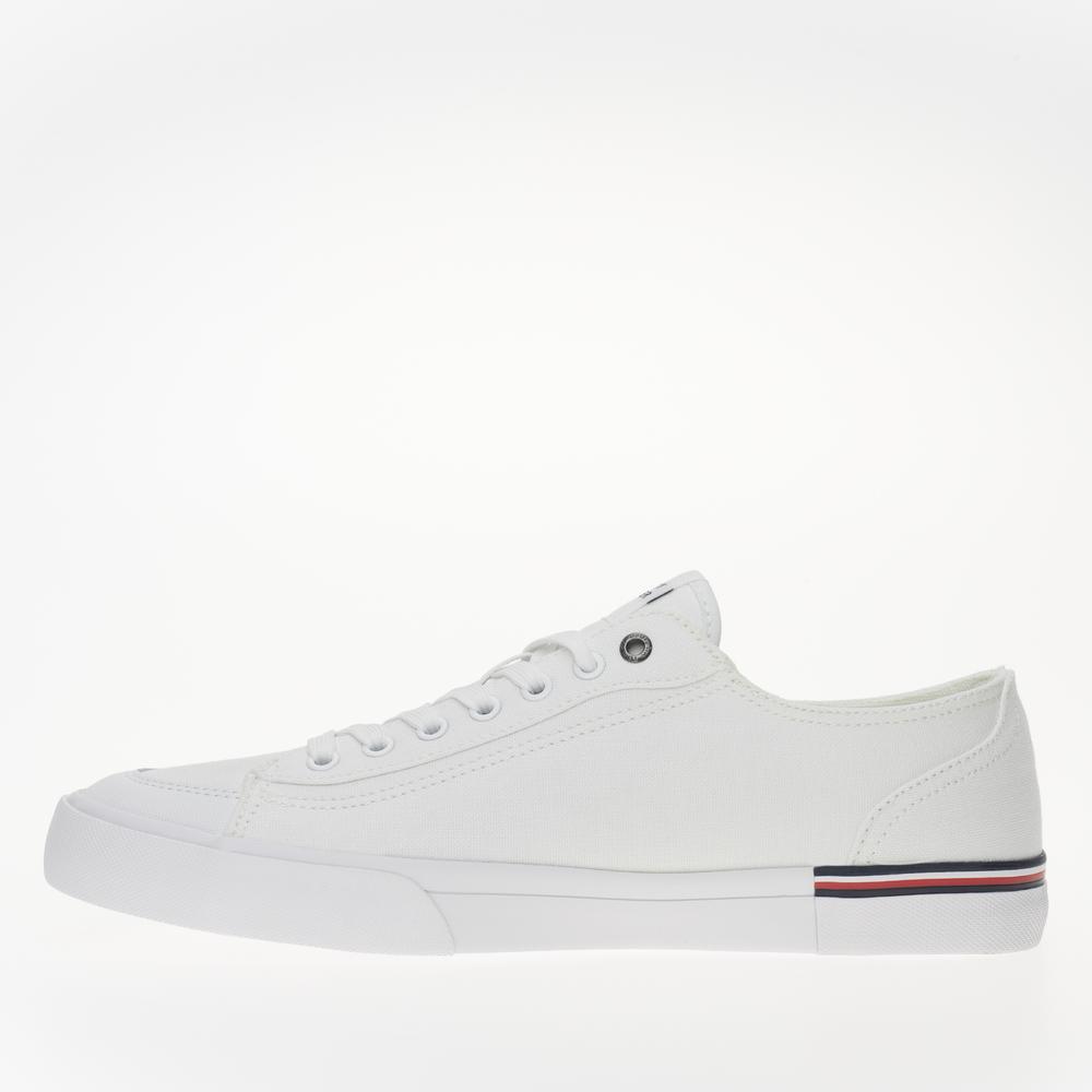 Buty Tommy Hilfiger Corporate Vulc Canvas FM0FM04954-YBS - białe