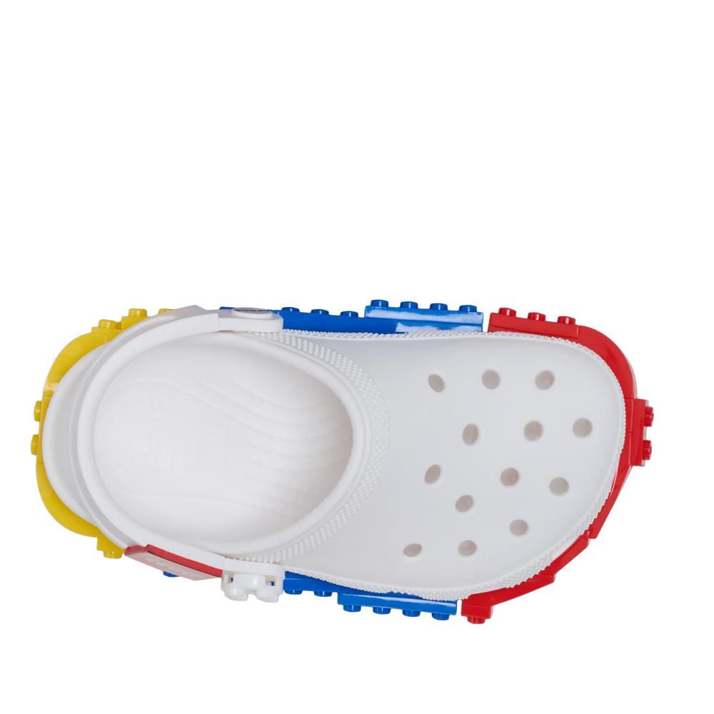 Klapki dziecięce Crocs System Classic Clog 211874-100 - białe