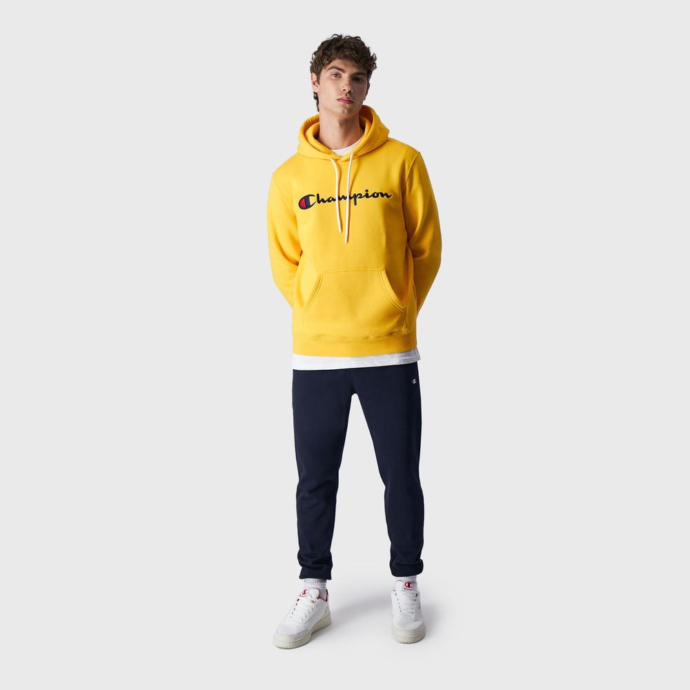 Bluza Champion Embroidered Script Logo Hoodie 219203-YS074 - żółta