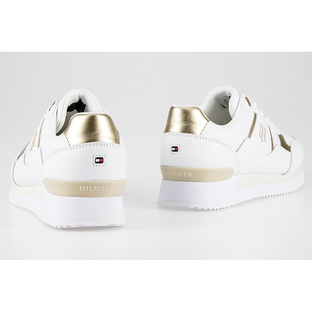 Tommy Hilfiger Monogram Logo Leather Trainers > FW0FW05558-YBR