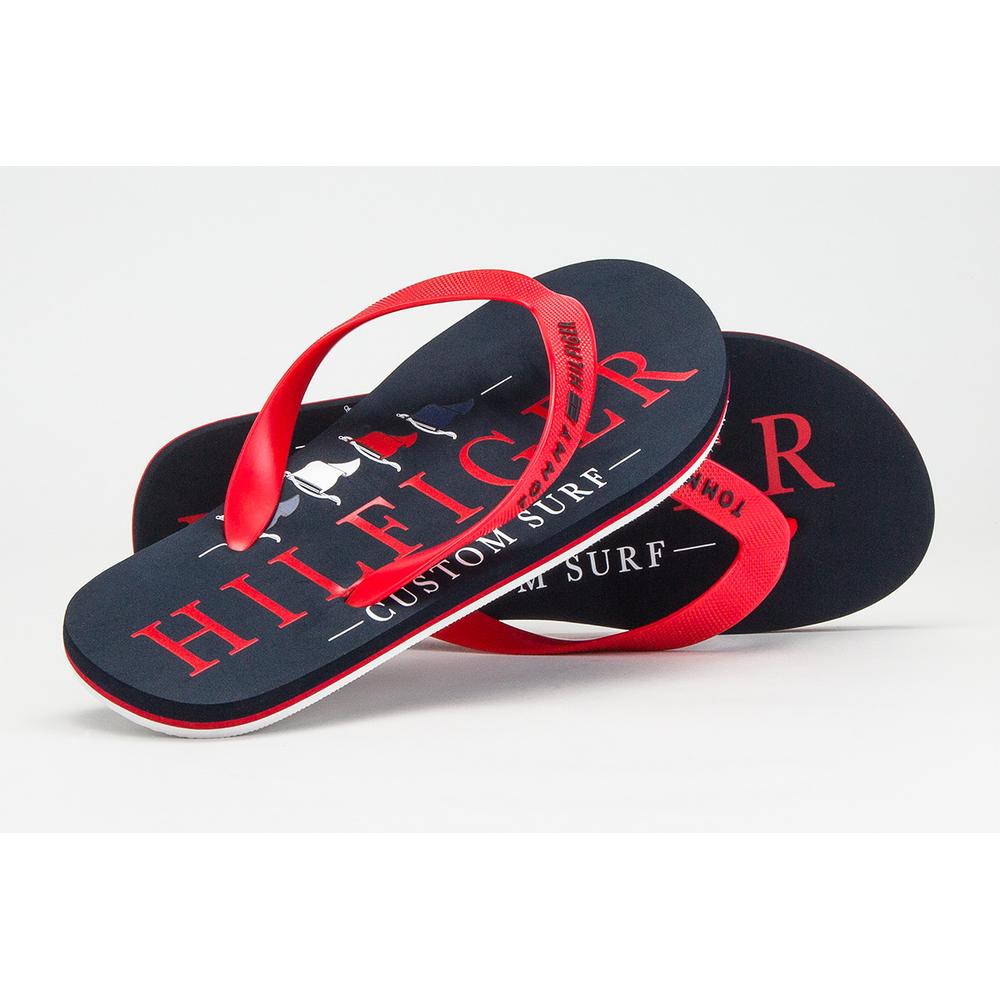 TOMMY HILFIGER NAUTICAL PRINT BEACH SANDAL > FM0FM02699-XLG