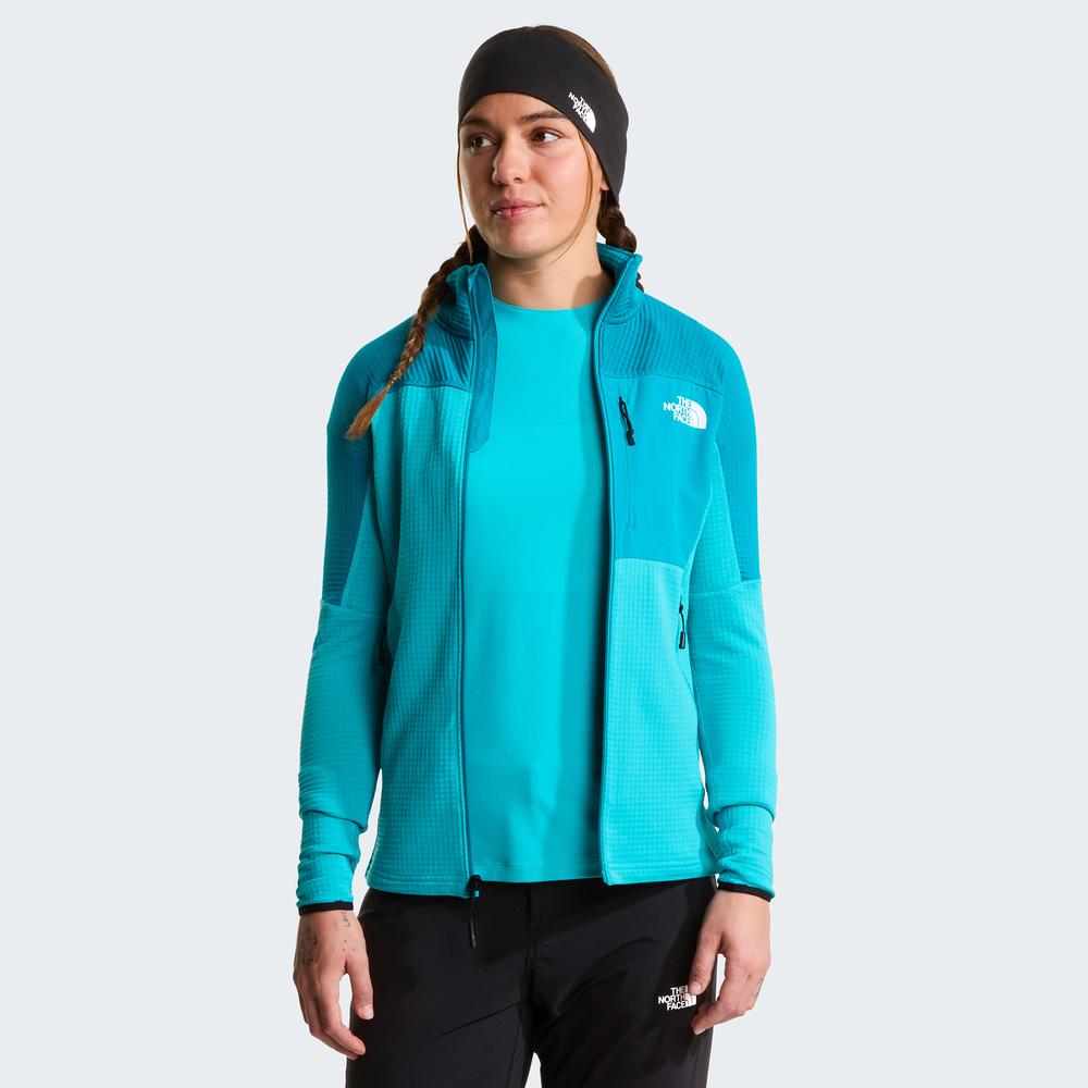 Kurtka damska The North Face Stormgap Power Grid 0A8G325A21 - niebieska