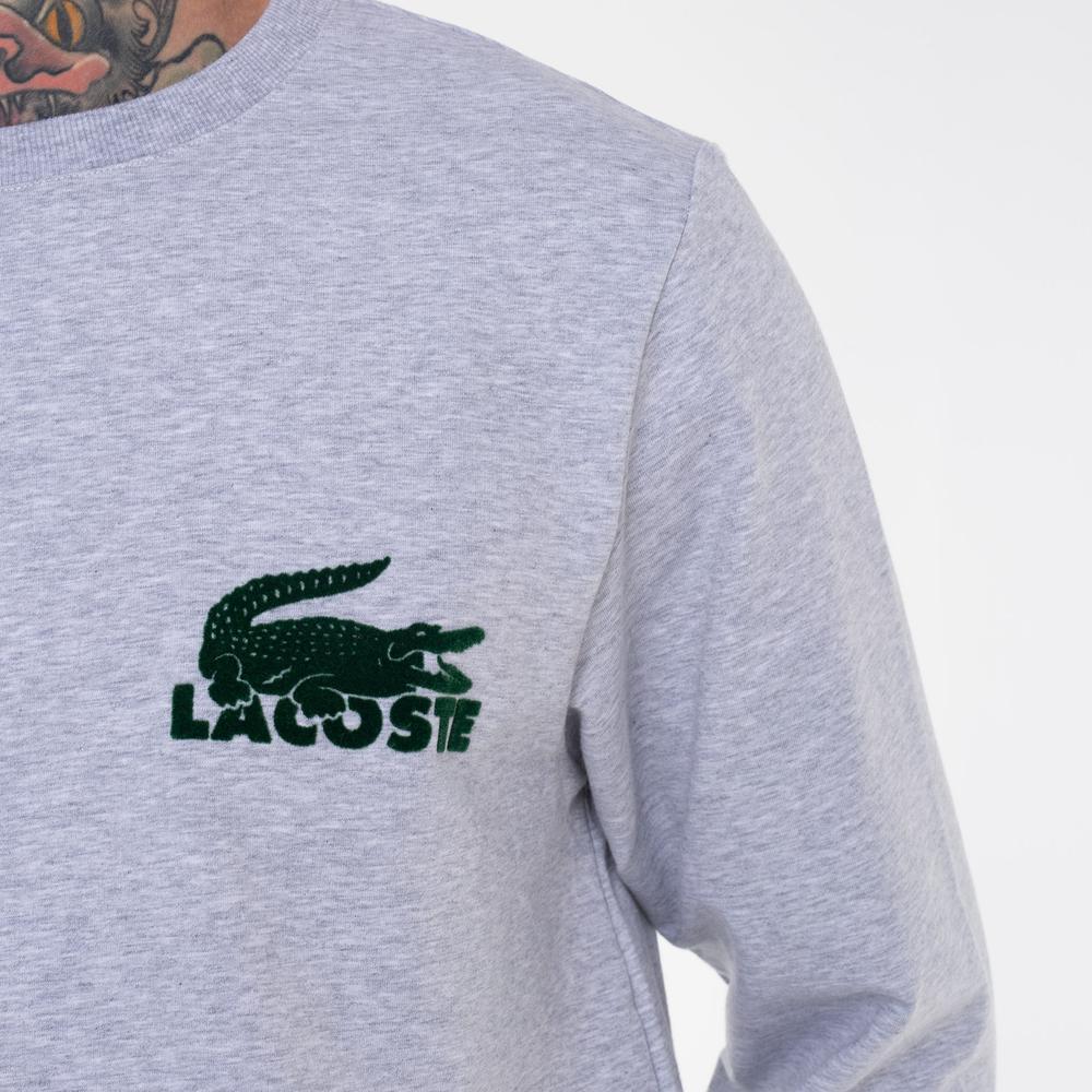 Bluza Lacoste Cotton Fleece Indoor Sweatshirt SH7477-Y9K - szara