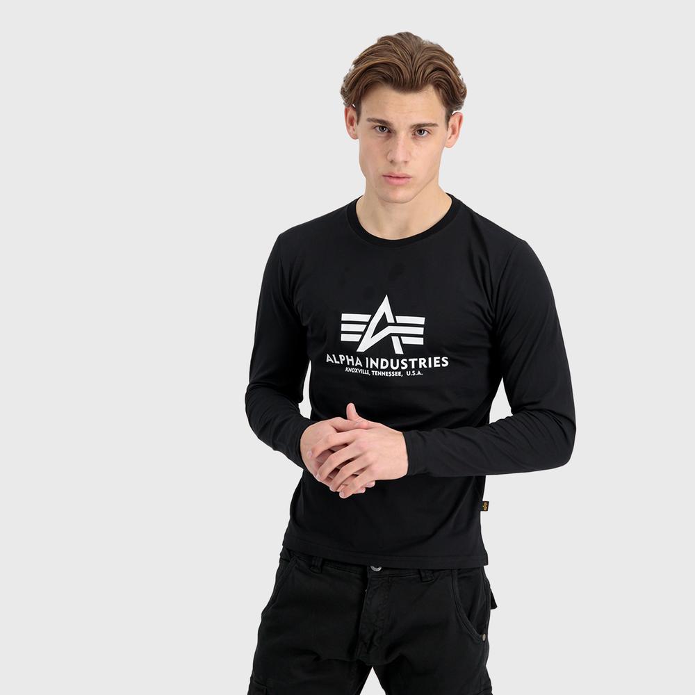 Koszulka Alpha Industries Longsleeve Basic 10051003 - czarna