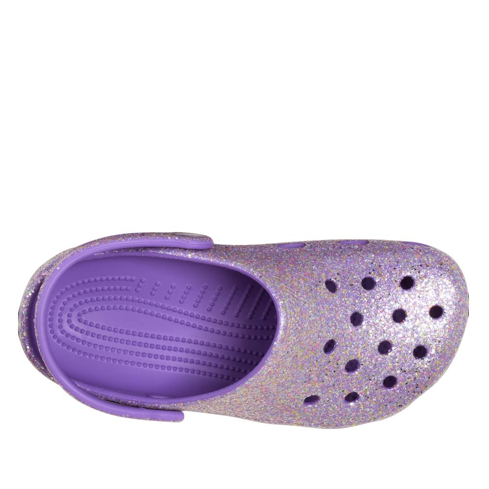 Klapki młodzieżowe Crocs Classic Fantasy Glitter Clog 212561-510 - fioletowe