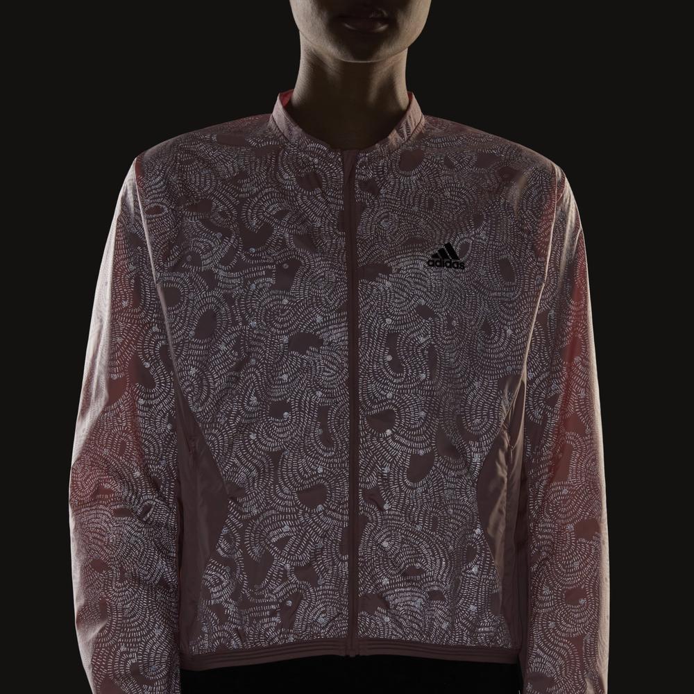 Kurtka adidas Run Fast Radically Reflective Windbreaker HC1660 - różowa