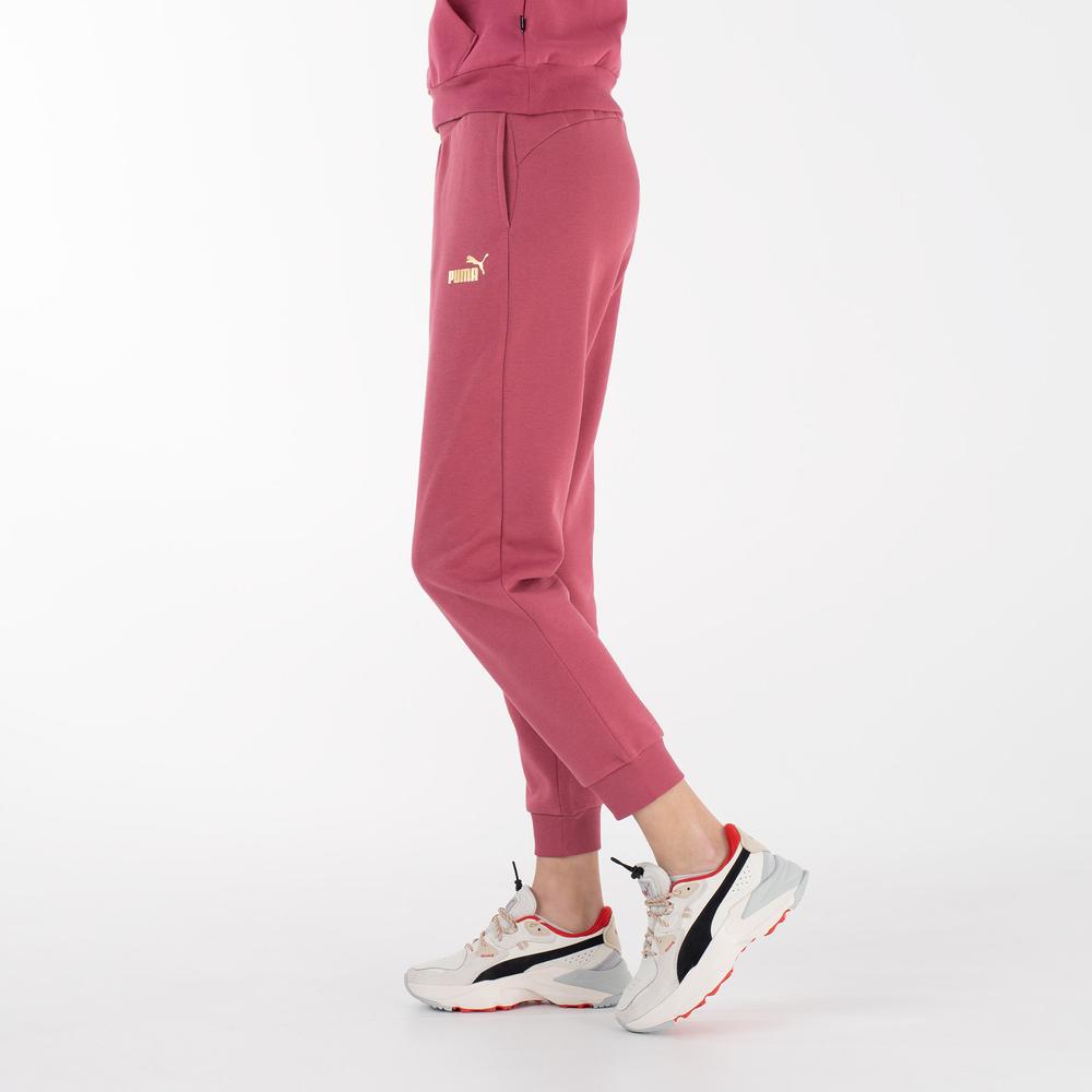 Spodnie Puma Essentials+ Metallic 84995945 - różowe