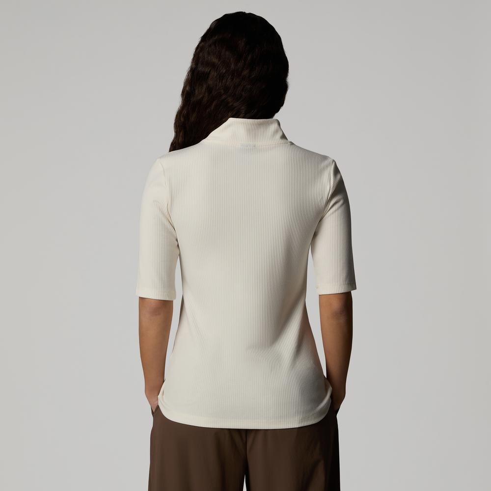 Koszulka damska The North Face Mock Neck Slim 0A89C3QLI1 - biała