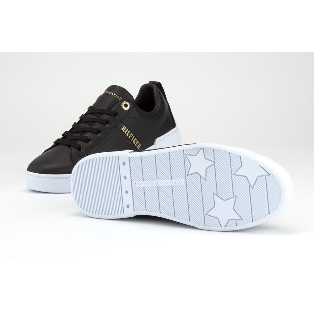 TOMMY HILFIGER GOLD-TONE DETAILING TRAINERS > FW0FW05217-BDS