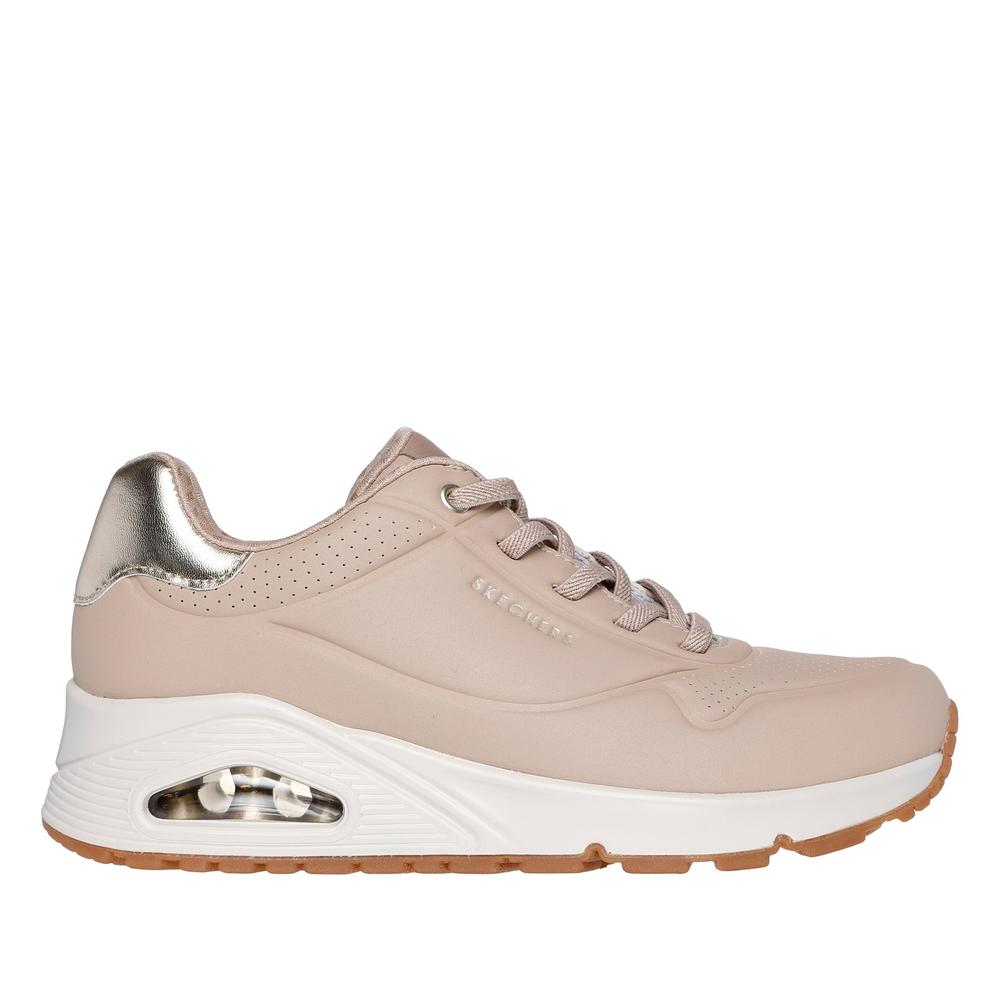 Buty Skechers Uno Shimmer Away 155196NUDE - beżowe