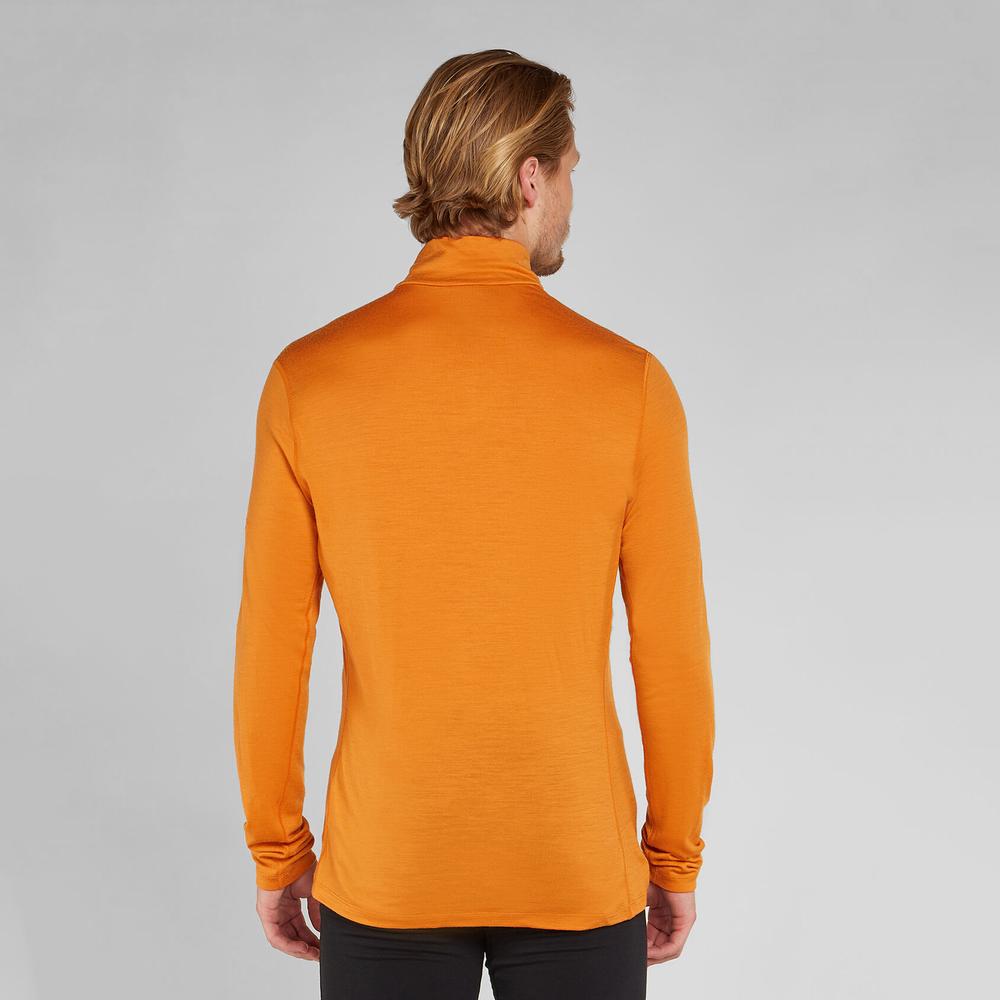 Koszulka Icebreaker Merino 200 Oasis Long Sleeve Half Zip Thermal B0436701K1 - pomarańczowa