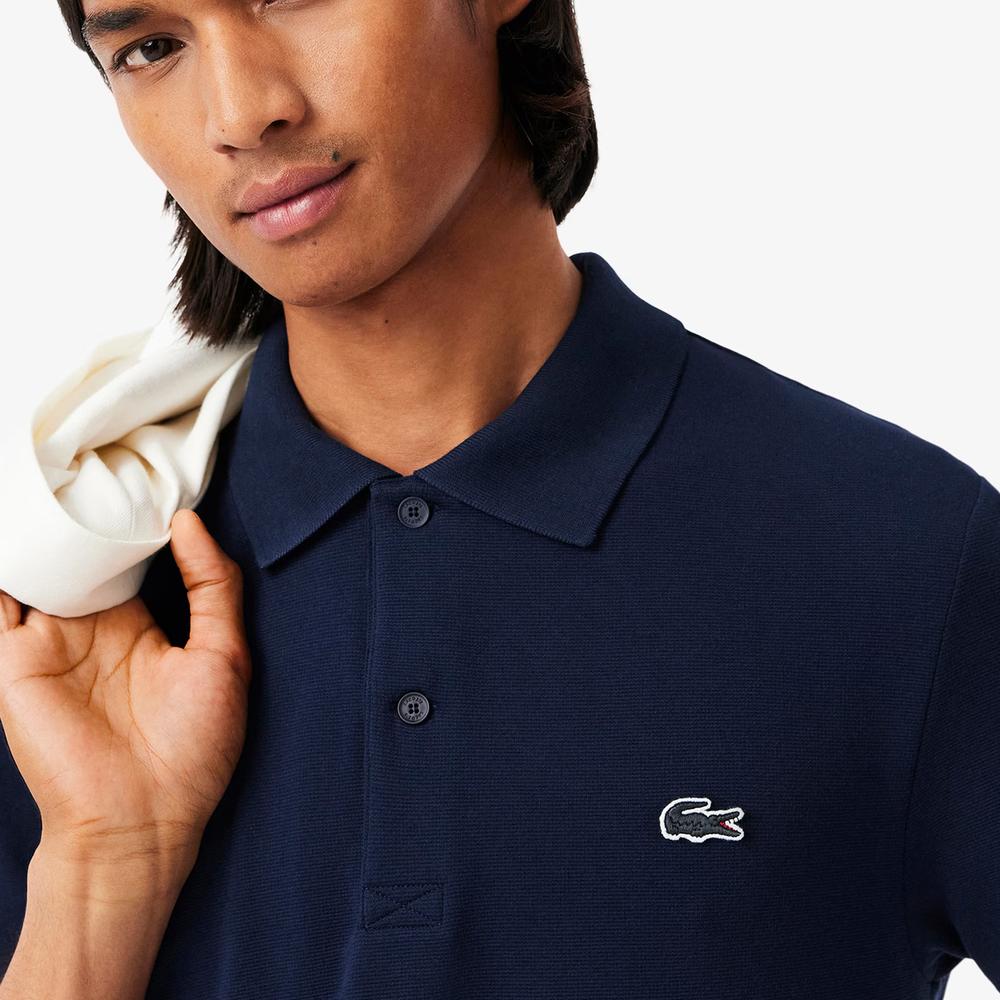 Koszulka Lacoste Regular Fit Cotton Blend Polo DH5522-166 - granatowa