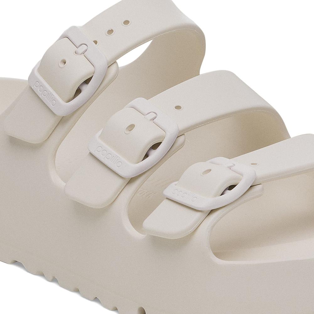 Klapki damskie Birkenstock Florida Flex Platform 1029770 - białe