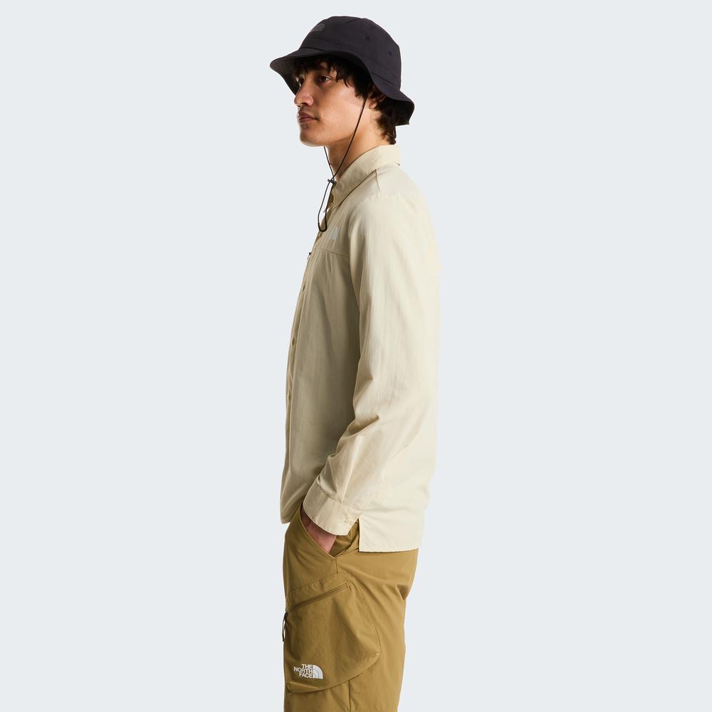 Koszula męska The North Face Packable Long Sleeve Desert 0A8FTRDOM1 - beżowa