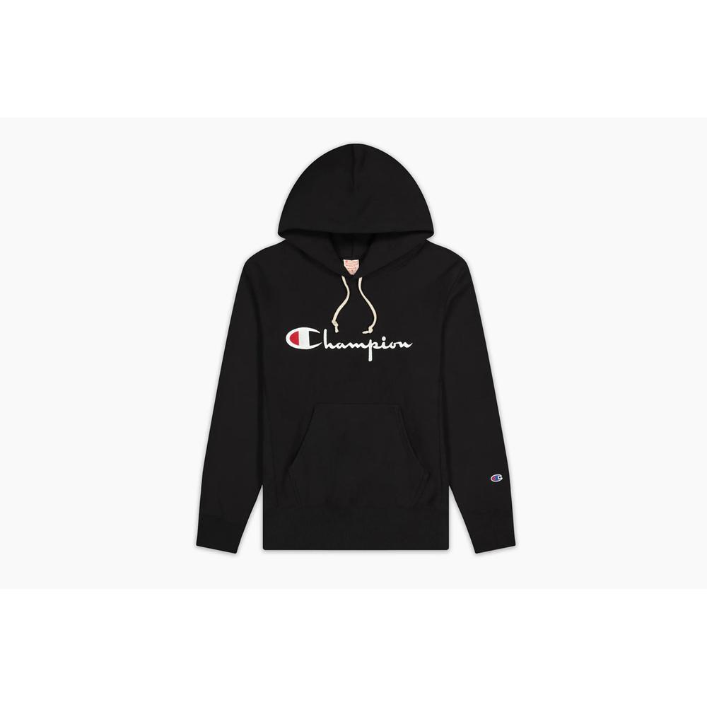 CHAMPION SCRIPT LOGO HOOD REVERSE > 215210-KK001
