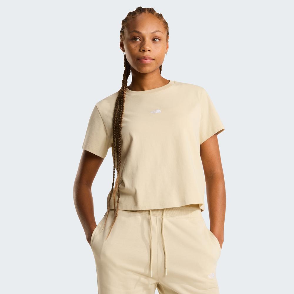 Koszulka damska The North Face Essentials Cutie 0A8GR1DOM1 - beżowa
