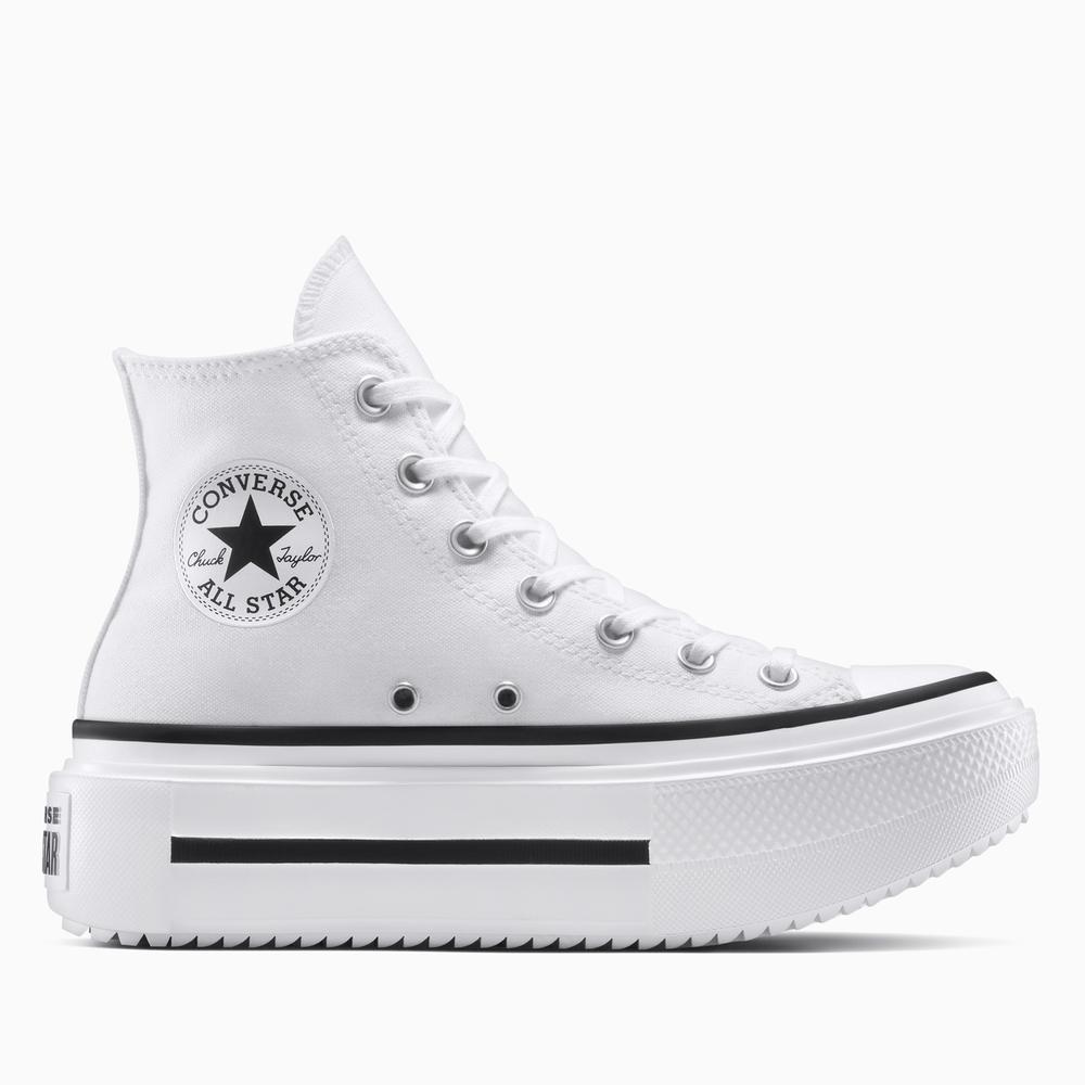 Buty damskie Converse Chuck Taylor All Star Lift Double Stack A12976C - białe