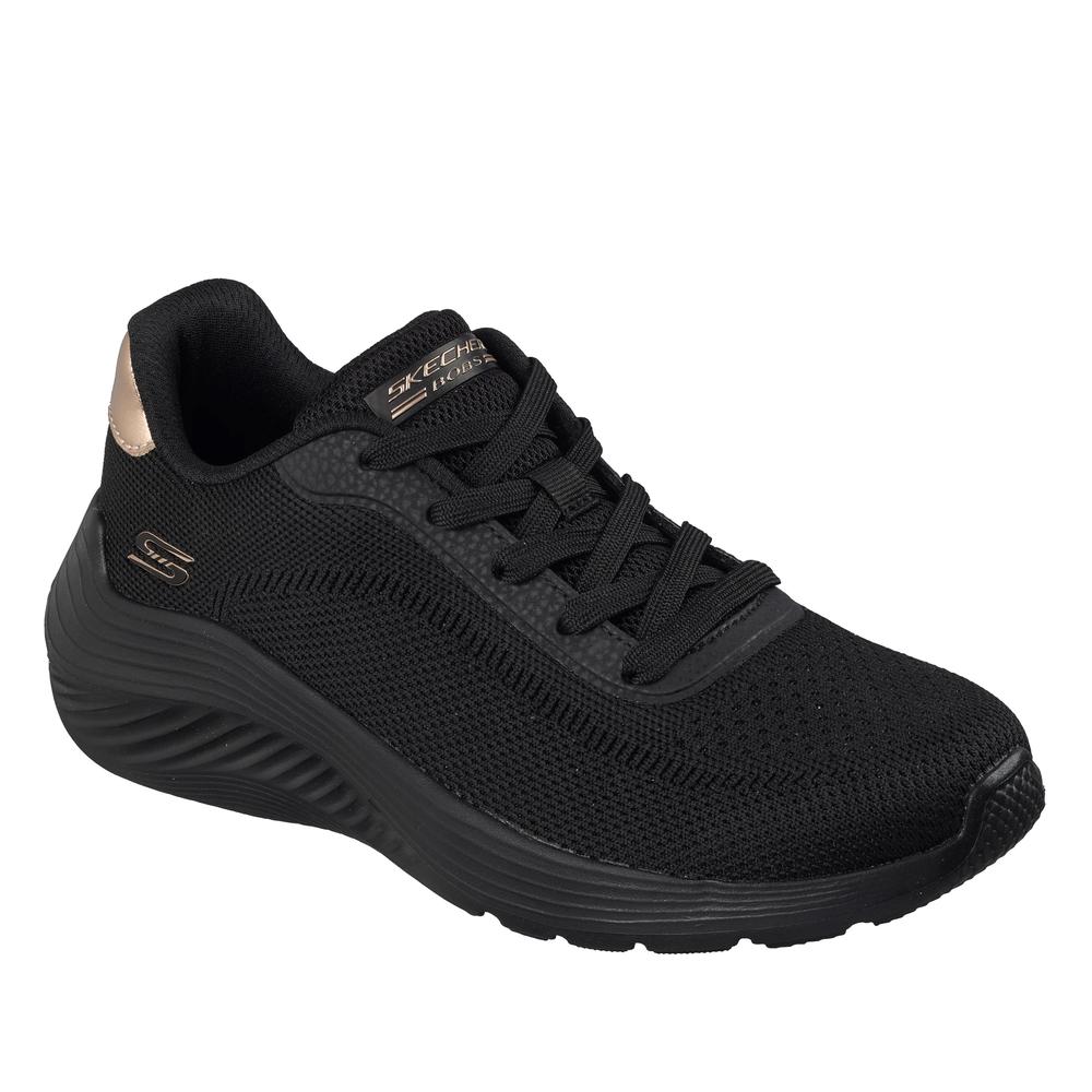 Buty damskie Skechers Bobs Sport Squad Waves Current Look 117679BBK - czarne