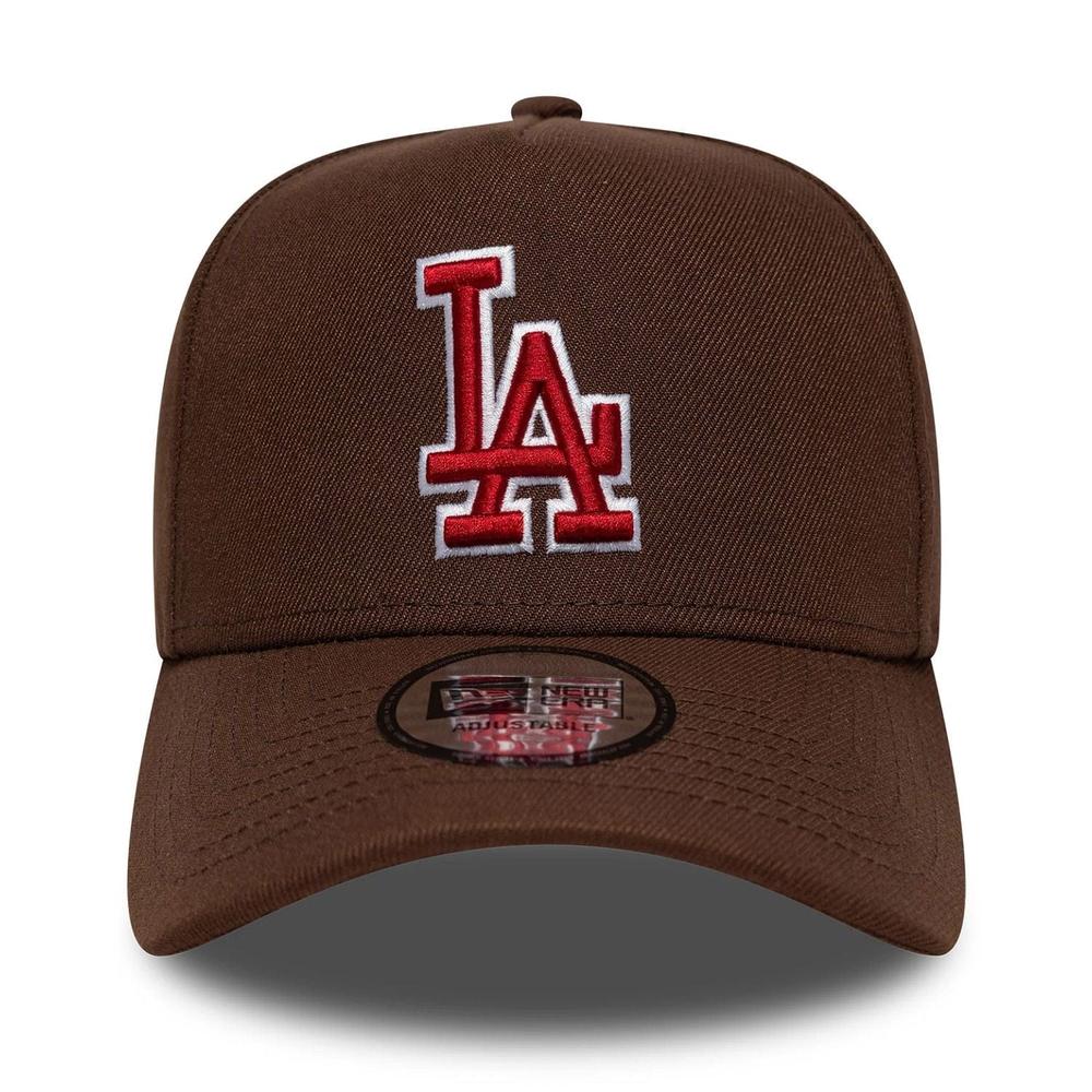 Czapka unisex New Era LA Dodgers MLB Outline Script 9FORTY E-Frame 60771811 - brązowa