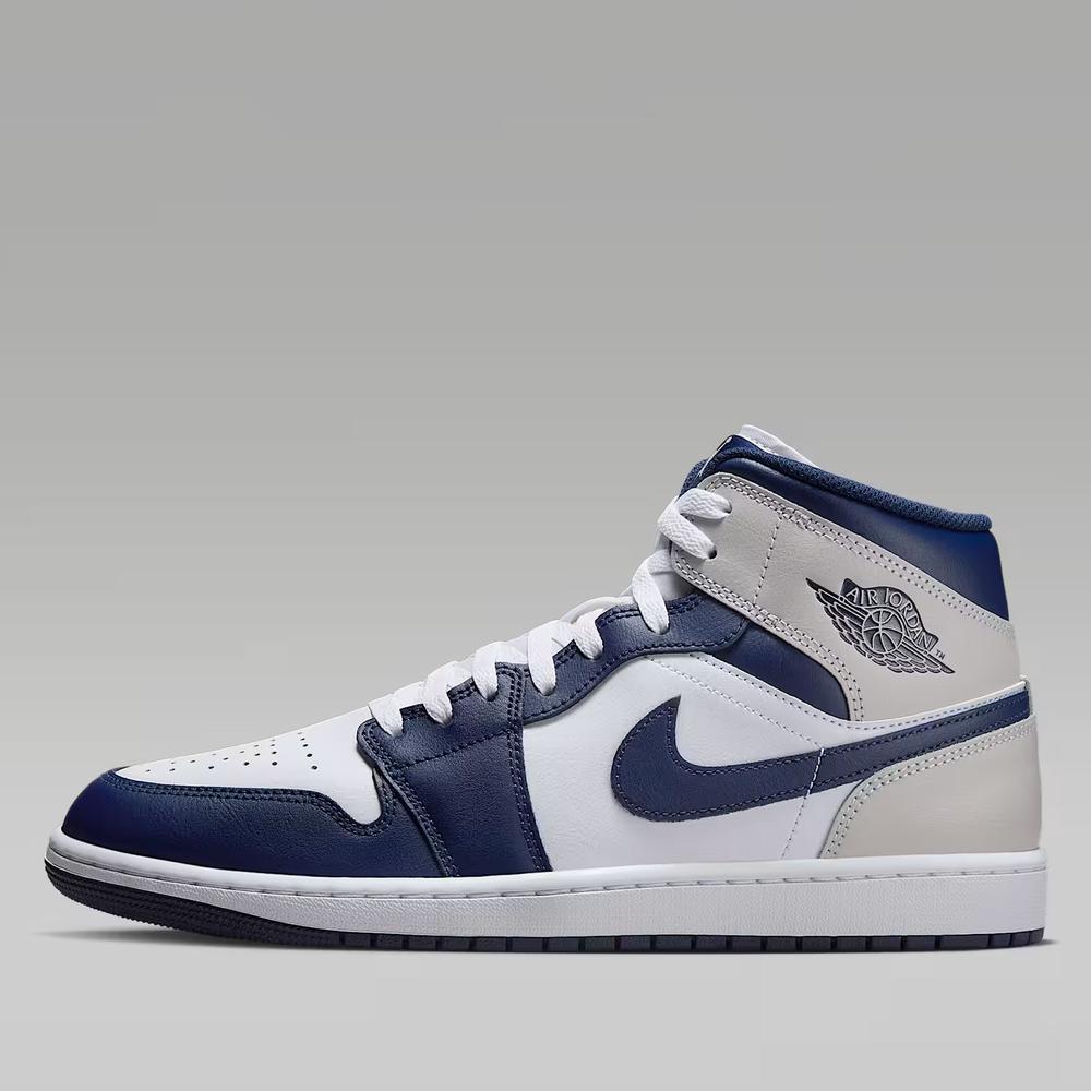 Buty męskie Air Jordan 1 Mid DQ8426-146 - biało-granatowe