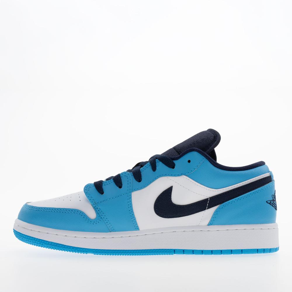 Buty młodzieżowe Air Jordan 1 Low 553560-144 - niebiesko-białe