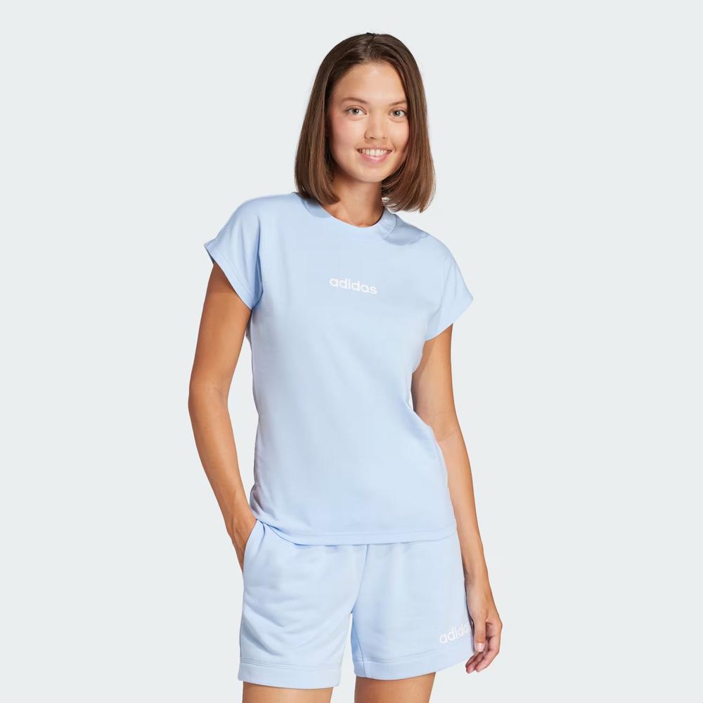 Koszulka damska adidas Sportswear Linear JG8660  - niebieska