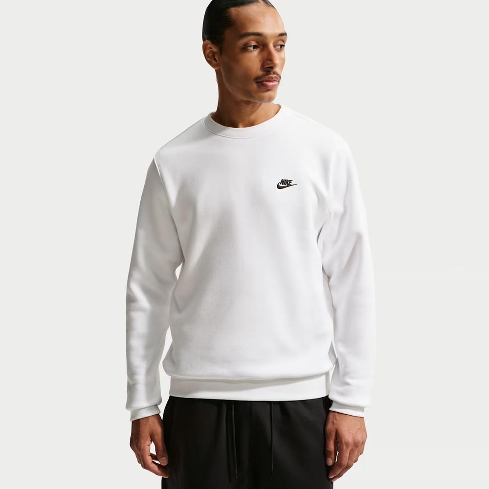Bluza męska Nike Club French Terry Crew FN3886-100 - biała