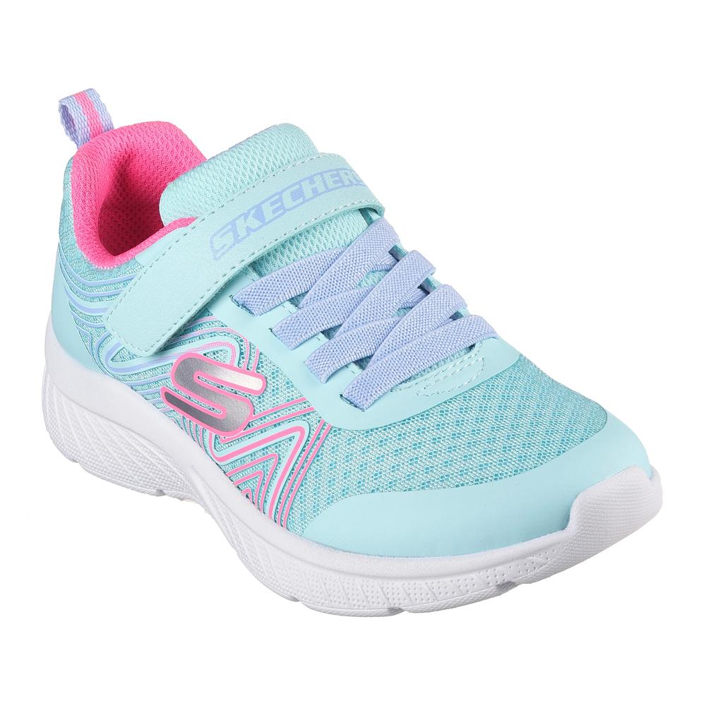Buty dziecięce Skechers Microspec Plus Swirl Sweet 303535LAQPK - niebieskie