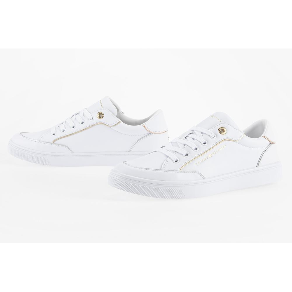 Buty Tommy Hilfiger Metallic Piping FW0FW06487-0K4 - białe