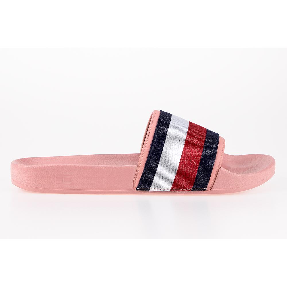 Tommy Hilfiger Signature Shimmer Pool SLides > FW0FW05658-TQS