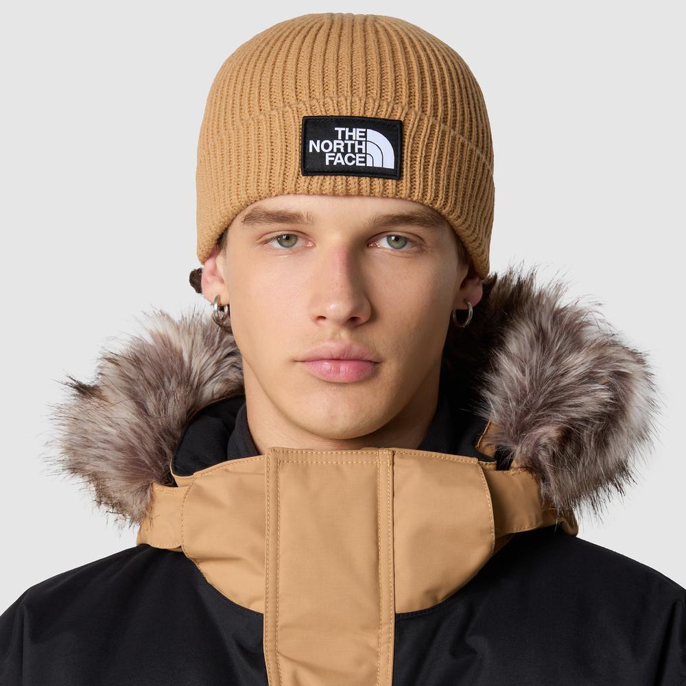 Czapka The North Face Logo Box Beanie 0A3FJXI0J1 - beżowa