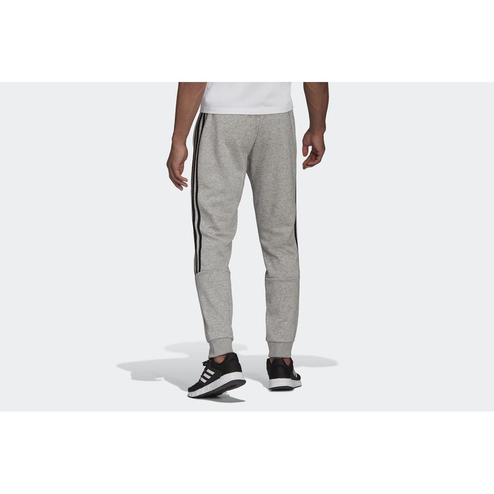 Spodnie dresowe adidas Essentials Fleece Tapered Cuff 3-Stripes Pants GK8976 - szare