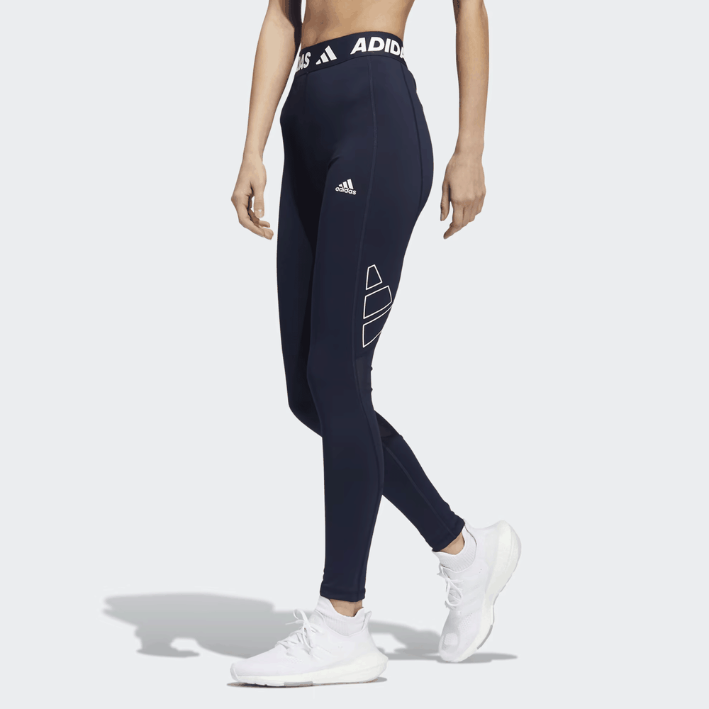 Legginsy adidas Techfit Logo Graphic Long HD1987 - granatowe