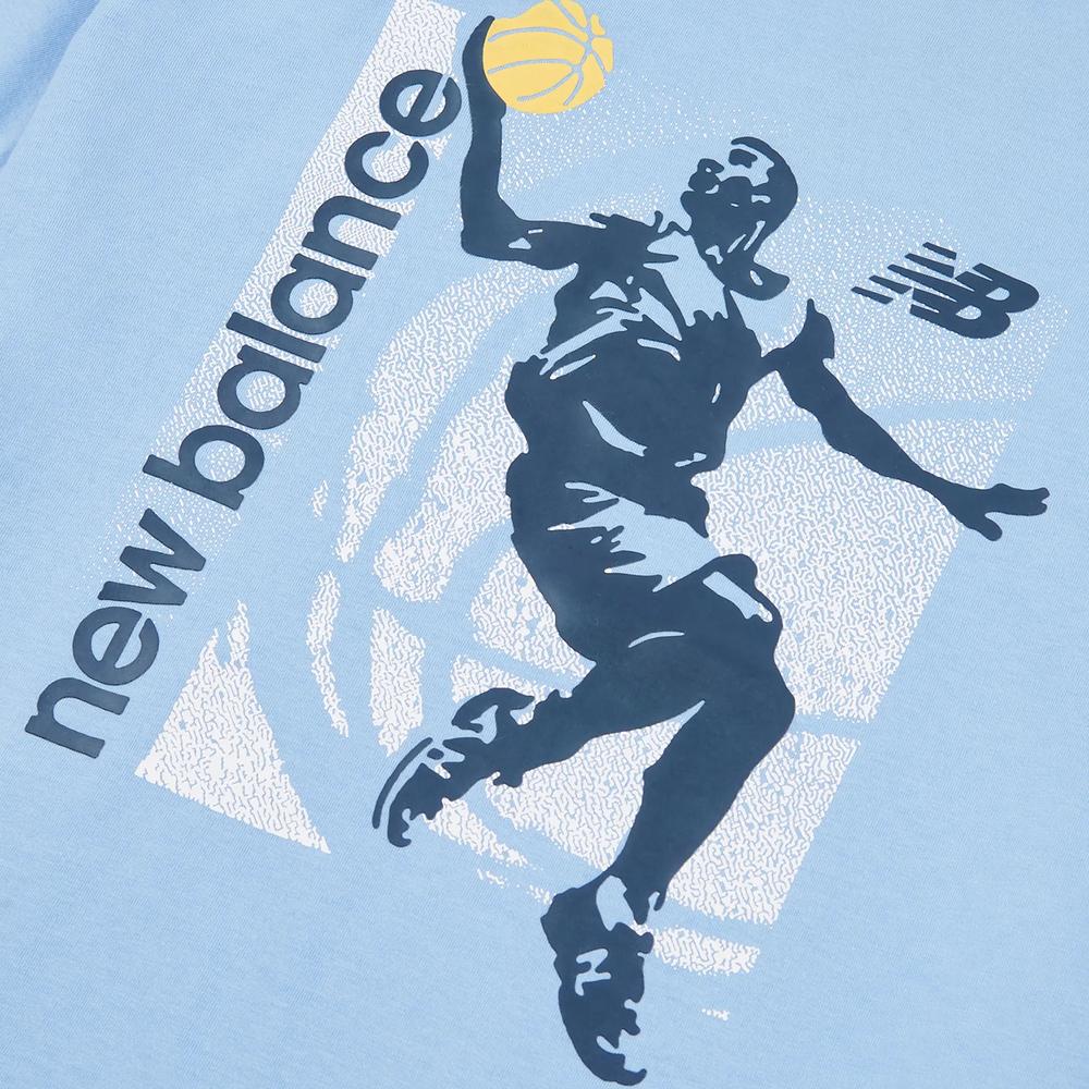 Koszulka dziecięca New Balance LAKB0155ELE - niebieska