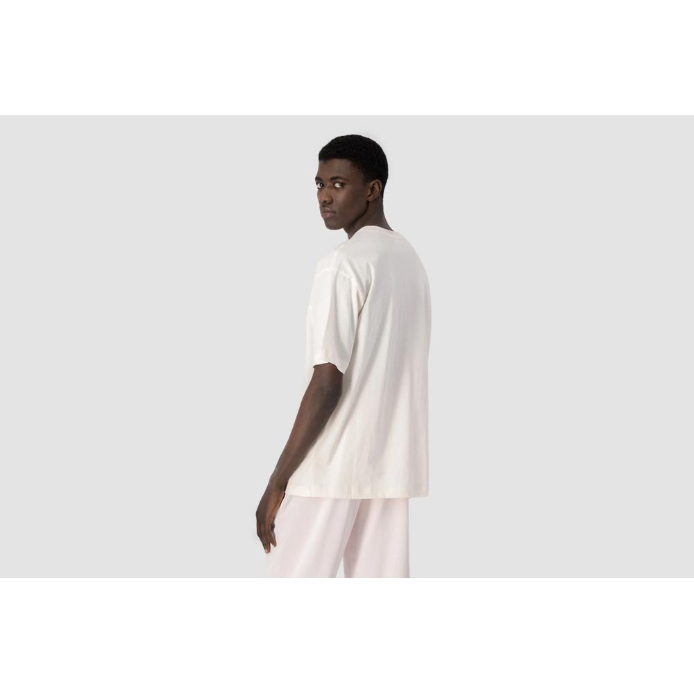 Koszulka Champion Back Embroidered Script Logo 217076-YS084 - beżowa