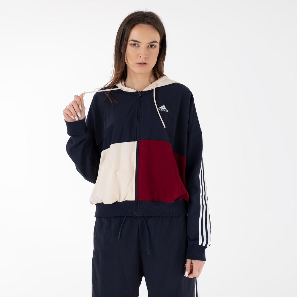 Bluza adidas Essentials Colorblock Full Zip Hoodie HJ9468 - multikolor